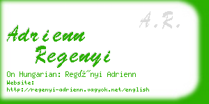 adrienn regenyi business card